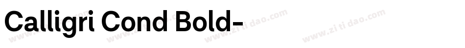 Calligri Cond Bold字体转换